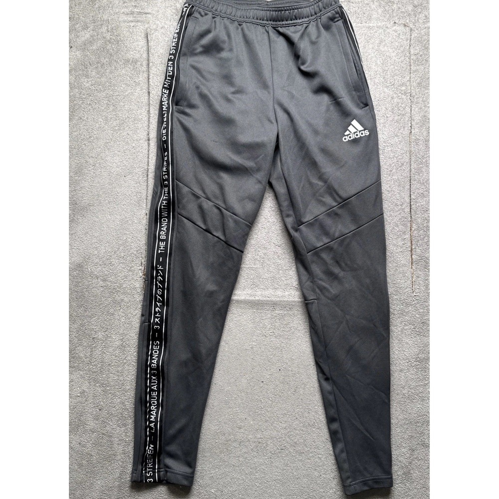 Adidas Gray Track Pants Joggers Zip Leg Streetwear Athleisure Womens Small Tiro